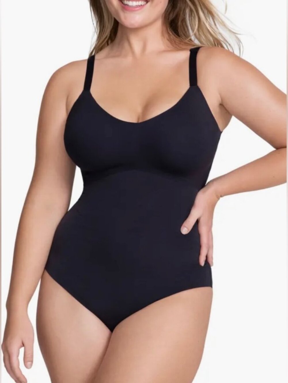 NWT Honeylove Black Shaping Cami Bodysuit in Women's X-Large